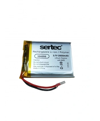 Sertec 104050 3.7V 2500mAh Li-Polymer Pil (Devreli/1.5A)