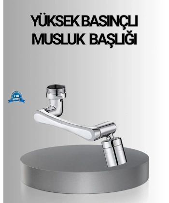 1080° Dönebilen Musluk Başlığı Robotik Kol Havalandırıcı Çok Yönlü Su Yönlendirme