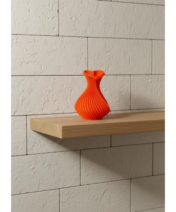 11 cm Turuncu Kalp Formlu Mini Vazo Estetik Dekoratif Obje