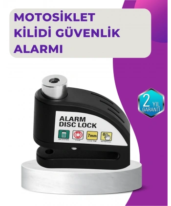110 dB Alarm Disk Kilidi Motosiklet Scooter Bisiklet Güvenlik