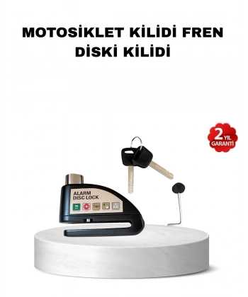 110 dB Alarmlı Disk Fren Kilidi Su Geçirmez Çelik Gövde Motosiklet Güvenlik