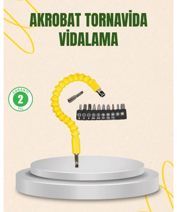 12 Parça Akrobat Vidalama Uç Seti Esnek Dar Alan Kullanım