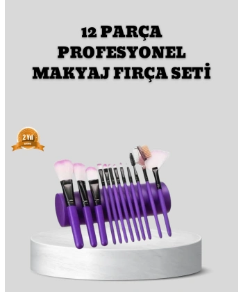 12 Parça Makyaj Fırça Seti – Profesyonel ve Günlük Kullanıma Uygun