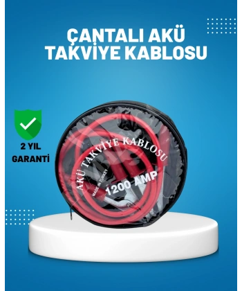 1200 Amper Akü Takviye Kablosu 2 Metre İzoleli Bakır Uçlu