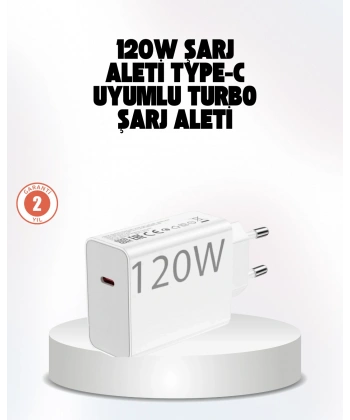 120W Güçlü Hızlı Şarj Adaptörü ve Type-C Kablo Seti – Güvenli Şarj Teknolojisi