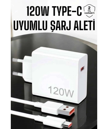 120W Şarj Aleti Type-C Uyumlu Turbo Şarj Aleti
