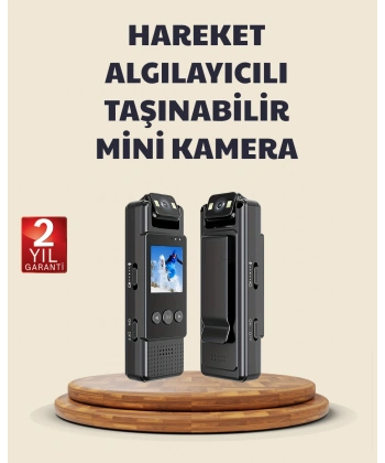 128GB Destekli Hareket Algılamalı Mini Kamera