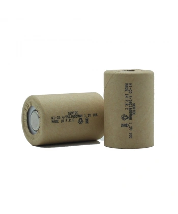 Sertec 1.2V Ni-Cd  4/5 SC 1500 Mah Kağıt Şarjlı Pil 10C (Başsız/Flat Head)