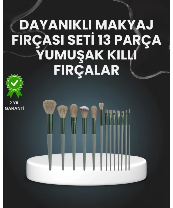 13lü Fiber Kıllı Yumuşak Makyaj Fırçası Seti Taşınabilir ve Ergonomik Tasarım
