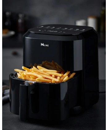 1360W Güçlü 4 Litre Kapasiteli Dokunmatik Cam Hazneli Airfryer