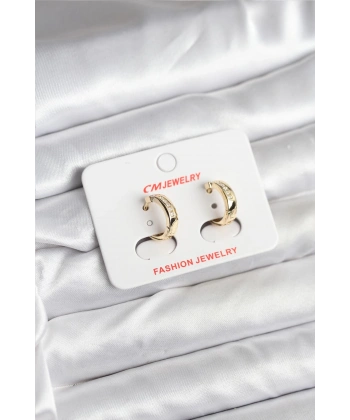 14K Gold Renk Kaplama CM Kadın Küpe