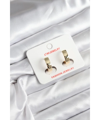 14K Gold Renk Kaplama CM Kadın Küpe