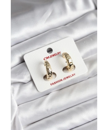 14K Gold Renk Kaplama CM Kadın Küpe