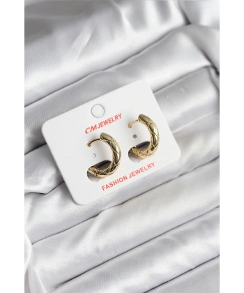 14K Gold Renk Kaplama CM Kadın Küpe