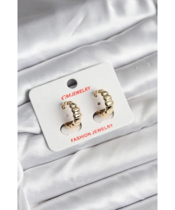 14K Gold Renk Kaplama CM Kadın Küpe