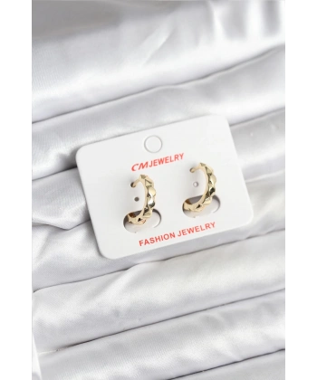 14K Gold Renk Kaplama CM Kadın Küpe