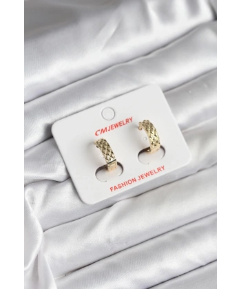 14K Gold Renk Kaplama CM Kadın Küpe