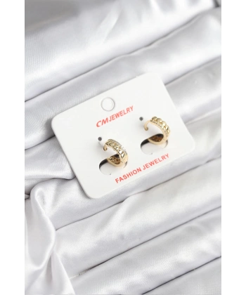 14K Gold Renk Kaplama CM Kadın Küpe