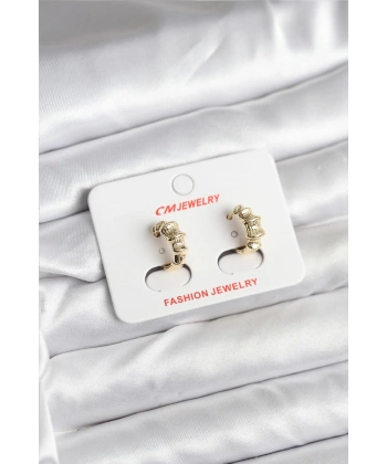 14K Gold Renk Kaplama CM Kadın Küpe