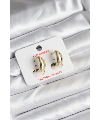 14K Gold Renk Kaplama CM Kadın Küpe