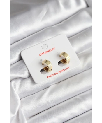 14K Gold Renk Kaplama CM Kadın Küpe