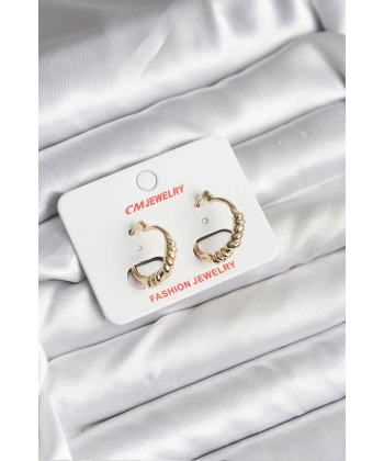 14K Gold Renk Kaplama CM Kadın Küpe