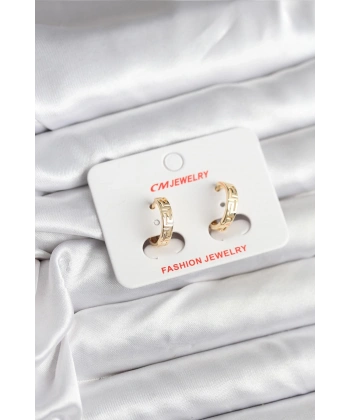 14K Gold Renk Kaplama CM Kadın Küpe