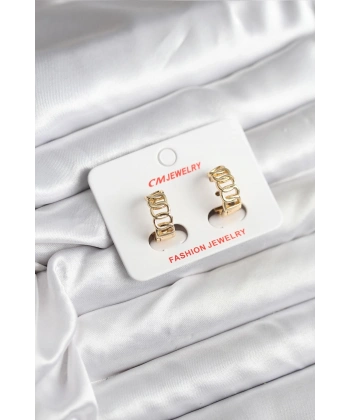 14K Gold Renk Kaplama Samanyolu Model CM Kadın Küpe