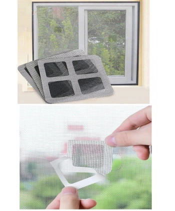 15 Adet Yapışkanlı Kesilerek Kullanılabilir Yırtık Kapı-Pencere Sinekliği Onarım Tamir Bandı