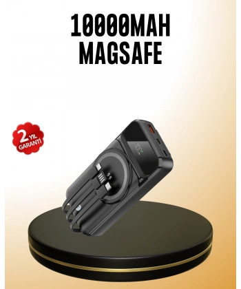 15W Kablosuz Hızlı Şarjlı 10000 mAh Powerbank – Taşınabilir, LED Göstergeli