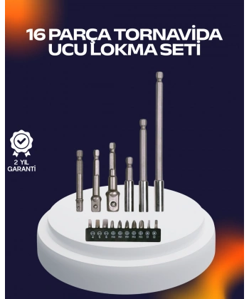 16 Parça Usta İşçilik Bits Takımı Vida Sökme Takma Set