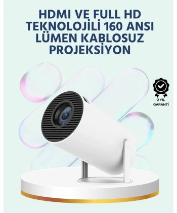 160 ANSI Lümen Parlaklığa Sahip Geniş Ekran Projeksiyon
