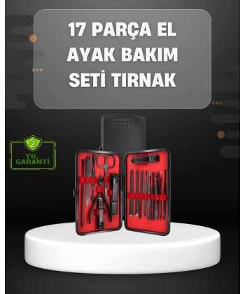 17 Parçalık Profesyonel Manikür Seti – Paslanmaz Çelik