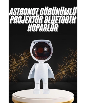 180 Derece Dönebilen Astronot Masa ve Gece Lambası Projektör