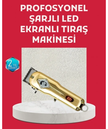 1800 mAh Bataryalı Uzun Kullanım Süreli Şarjlı Tıraş Makinesi