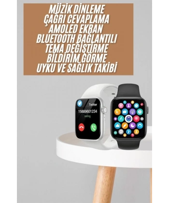 1.83 İnç Akıllı Saat Android ve İOS Uyumlu Çağrı Cevaplayabilen Adımsayar GPS Takibi