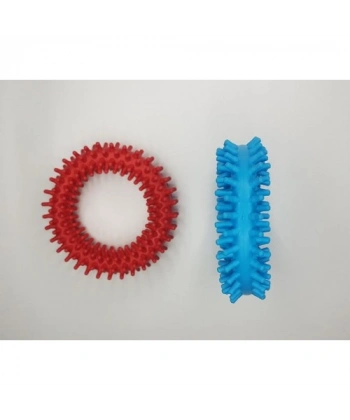 2 adet Evcil Hayvan Diş Temizleyici Oyuncak - Isırma Çember Seti