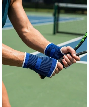2 Adet Sporcu Bilek Desteği Esnek Nefes Alabilir Örgü Tasarım