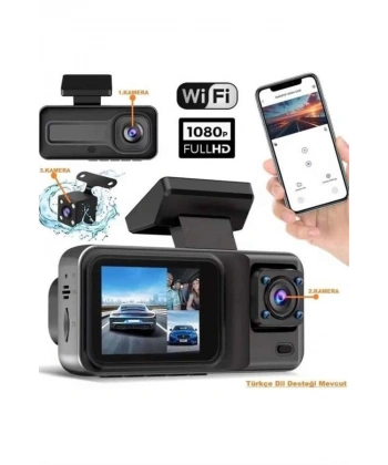 2 İnç Araç İçi Kameralı Ekran 1080P Full HD Kaliteli Hafıza Kart Destekli