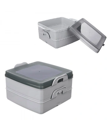 2 Katlı Kapaklı Saklama Kabı- Beslenme Kabı- Sefer Tası Diyet Kabı