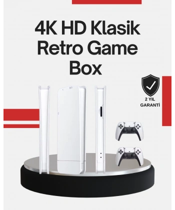 2 Kollu Kablosuz 4K TV Uyumlu Klasik Oyun Konsolu