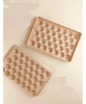 2 li Buz Kalıbı 33 Bölmeli Kristal Küre Buzluk - Mini Yuvarlak Buz Kalıbı