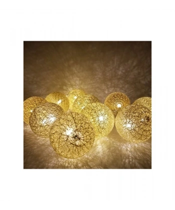 2 Metre 10’lu Top LED Işık - Pilli Gün Işığı Dekoratif Aydınlatma