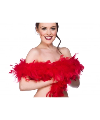 2 Metre Boa Tüy Otriş - Kırmızı