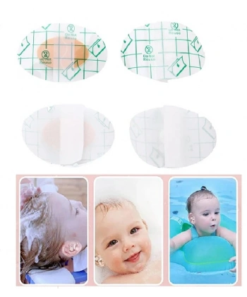 20 Adet Bebek Banyo Havuz Kulak Bandı -Şeffaf Su Geçirmez Yapışkanlı Bant Kuaför Bandı