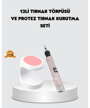 20.000 RPM Tırnak Matkabı + Mini LED Oje Kurutma Cihazı Seti