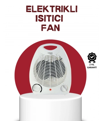 2000W Taşınabilir Elektrikli Fanlı Isıtıcı – Hızlı Isınma, Kompakt Boy