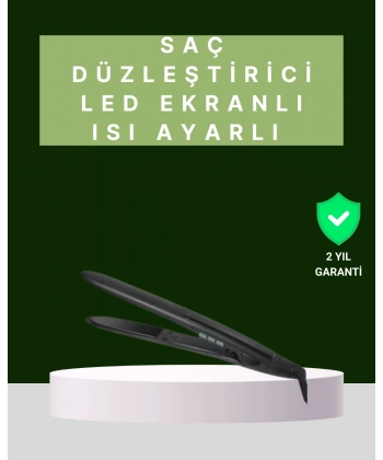 2025 Isı Ayarlı Titanyum Kaplama Seramik Plakalı Saç Düzleştirici Dijital Ekranlı A Kalite