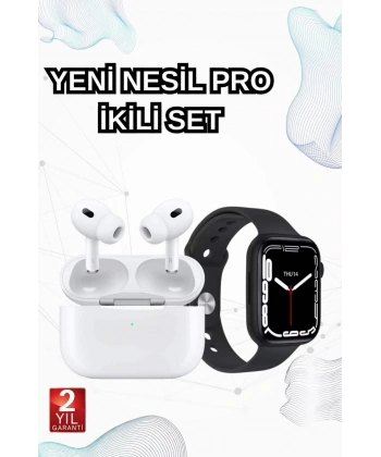 2025 Model Akıllı Saat ve Yeni Nesil Pro Bluetooth Kulaklık TWS Yüksek Ses Kaliteli