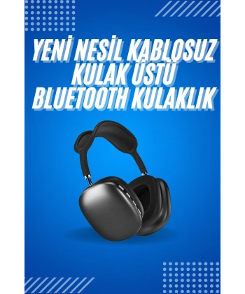 2025 Model Kulak Üstü Kablosuz Bluetooth Kulaklık Gürültü Azalta Uzun Pil
